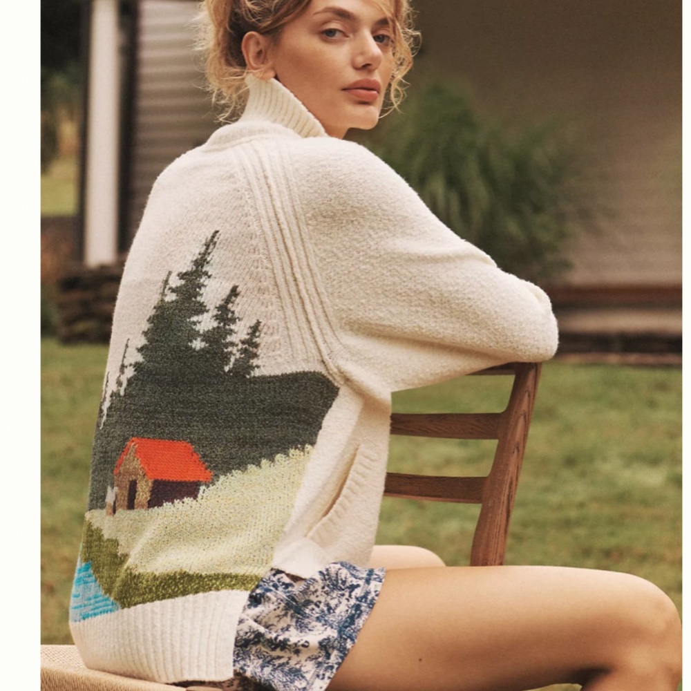 NWT Daily Practice by Anthropologie So Camp Cardigan Sweater Knit